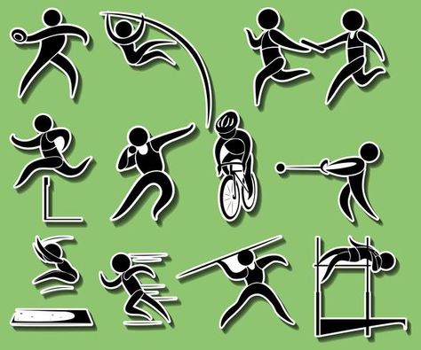 Track And Field Events, Data Icon, Track Pictures, Icon Download Free, Computer Icon, Sport Icon, Black Stickers, Color Vector, Iconic Photos