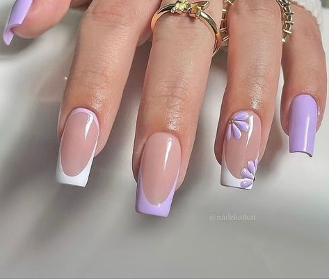 Prom Nail, Lilac Nails, Wow Nails, Simple Gel Nails, Girly Acrylic Nails, Short Square Acrylic Nails, Nail Idea, Short Nail, Inspo Pics