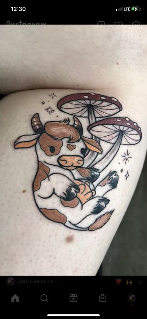 Baby Cow Tattoo, Cute Cow Tattoo, Cow Tattoo, Brown Cow, Bee Tattoo, Apple Watch Accessories, Watch Accessories, Tattoo Inspo, Tattoos And Piercings