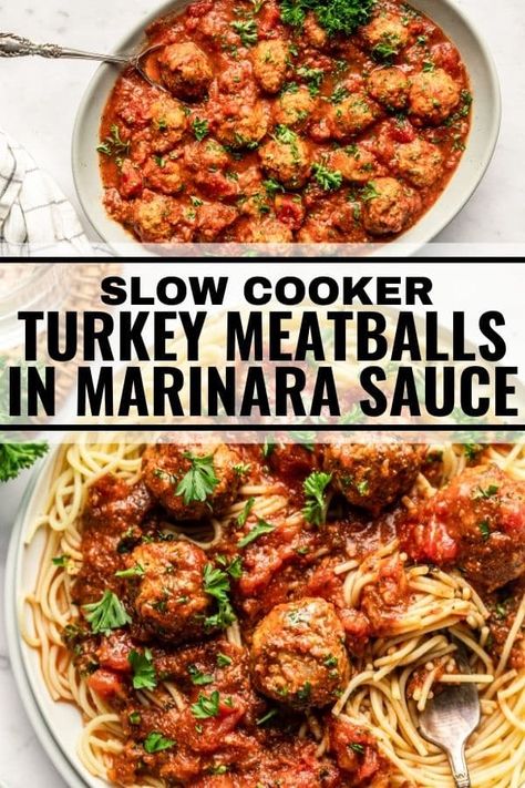 Whole 30 Crockpot Meatballs, Turkey Meatballs Marinara, Crockpot Turkey Meatballs Healthy, Ground Turkey Meatballs Crockpot, Turkey Meatball Crockpot Recipes, Crockpot Meatballs Marinara, Crock Pot Turkey Meatballs, Crockpot Turkey Meatballs, Slow Cooker Turkey Meatballs