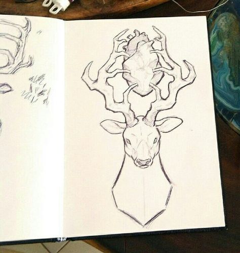 Hannibal Tattoo Nbc, Hannibal Lecter Tattoo Ideas, Hannibal Inspired Tattoo, Hannibal Doodles, Hannibal Reference, Hannibal Sketch, Hannibal Deer, Hannibal Tattoo Ideas, Hannibal Drawing