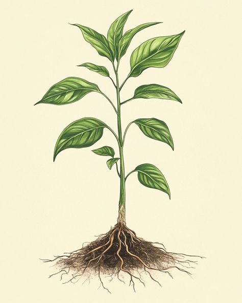 🌱🌿 Celebrating the simplicity and beauty of nature's growth. From roots to leaves, every part of a plant plays a vital role in its journey of life. This illustration captures the elegance of a plant's structure, reminding us of the incredible resilience and purpose found in every living organism. 🌍💚 #PlantLife #NatureIllustration #BotanicalArt #RootsAndLeaves #GrowthJourney #NaturalBeauty #PlantStructure #EcoFriendlyArt #NatureInspired #SimplicityInNature #ScienceAndArt #BotanyLovers #GreenL... Plant Roots Illustration, Roots Illustration, Best Flirting Lines, Flirting Lines, Plant Structure, Eco Friendly Art, Plant Life Cycle, Journey Of Life, Watercolor Plants