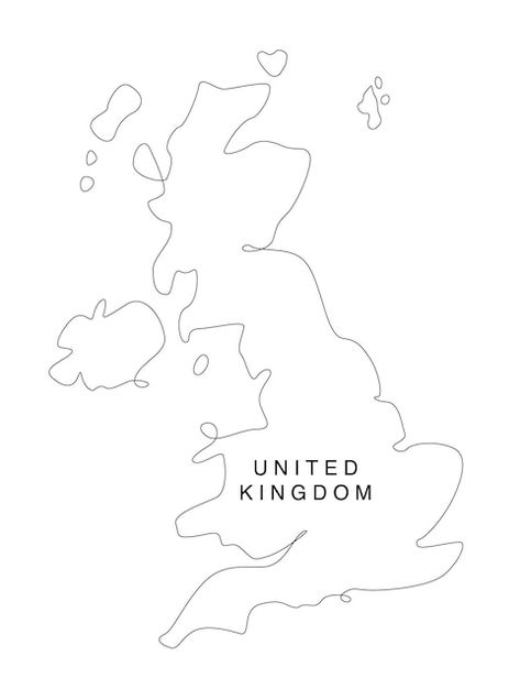 Uk Outline, Single Illustration, Shipping Forecast, Uk Map, United Kingdom Map, Vector Line Art, Vector Line, Europe Map, Crafty Creations