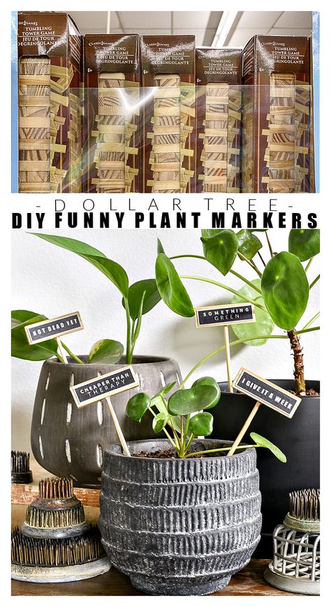 Plant Crafts To Sell, Plant Picks Diy, Plant Sale Ideas Diy, Diy Plant Picks, Cricut Plant Markers, Plants For Sale Sign, Plant Sticks Diy, Funny Plant Markers, Plant Related Crafts