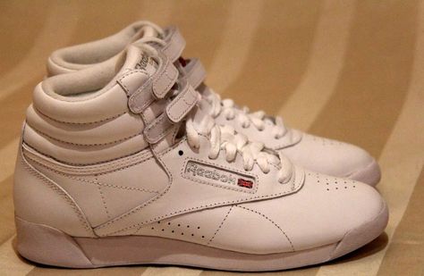 80s Rebook Shoes, 80s Womens Shoes, Retro Tennis Shoes, Lady Gaga Halloween Costume, 80s Sneakers, 80’s Aesthetic, 90s Sneakers, 80s Shoes, Reebok Freestyle