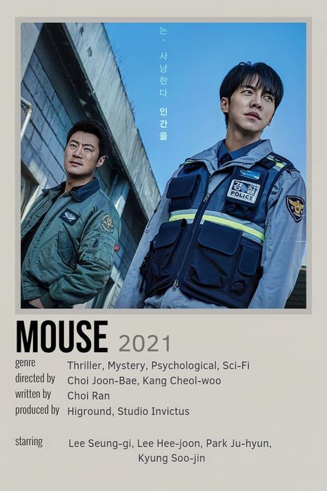 Mouse Korean Drama, Mouse Kdrama, Park Ju-hyun, Mystery Writing, Mystery Genre, Korean Drama Series, Korean Drama Tv, Drama Tv Shows, Polaroid Poster