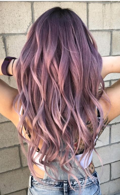 Denim Hair, Rambut Brunette, Hair Color Purple, Foto Tips, Winter Hair Color, Ombre Hair Color, Pastel Hair, Hair Dye Colors, Hair Color Balayage