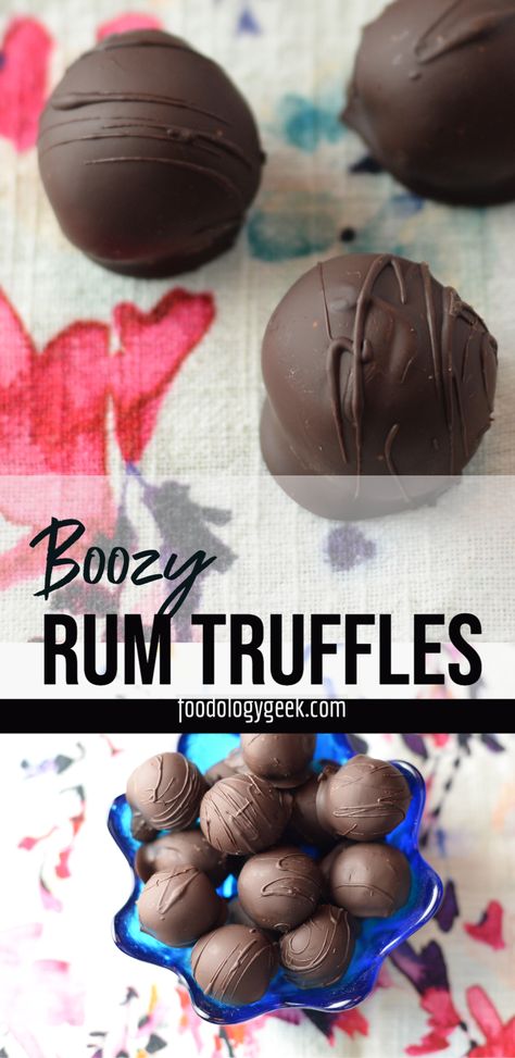 Boozy Truffles, Homemade Rum, Alcohol Desserts, Dark Chocolate Almond Bark, Rum Truffles, Truffle Recipe Easy, Homemade Chocolates, Truffles Chocolate, Boozy Chocolate