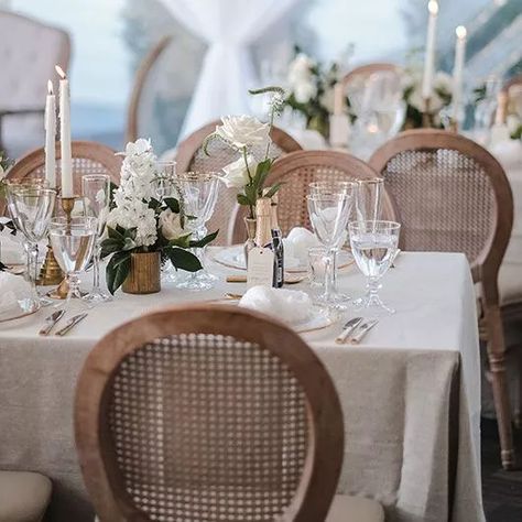 Chateau Louis Chair Brown Chairs Wedding, Linen Tablecloth Wedding, Welcome To Our Family, Louis Style Chair, Louis Chairs, Head Tables, Brown Chair, Rustic Chair, Chiavari Chairs