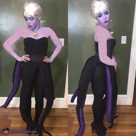 Easy Diy Ursula Costume, Ursula Costume Women, Diy Ursula Costume, Ursula Halloween Costume, Ursula Halloween, Ursula Cosplay, Disney Villain Costumes, Tool Skirt, Disney Costumes Diy