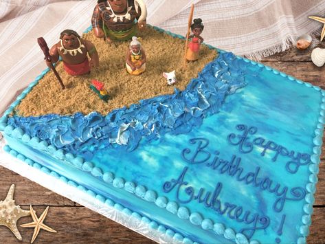 Moana Sheet Cake, Moana Themed Cake, Moana Cake Design, Cake Diy Easy, Moana Birthday Cake, Cake Design Ideas, Moana Cake, Cake Diy, Kid Parties