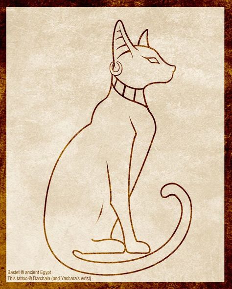 undefined Bastet Tattoo, Egyptian Cat Tattoos, Egypt Cat, Egypt Tattoo, Egyptian Cat, Ancient Egypt Art, Egyptian Tattoo, Egyptian Symbols, Egypt Art