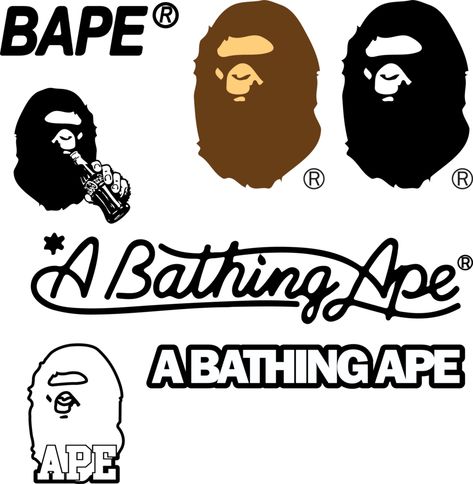 Bape Logo Design, A Bathing Ape Logo, Bape Logo, Popular Logos, Design Fonts, Mobile Music, Sports Signs, Graphic Design Fonts, Travel Logo