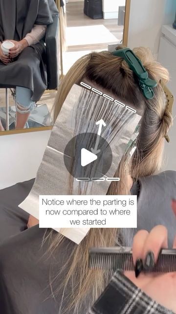 T Section Highlights, Highlight Placement, Highlight Tutorial, Blonde Foils, Blonde Weave, Foil Highlights, Side Part Hairstyles, Natural Highlights, Hair Techniques