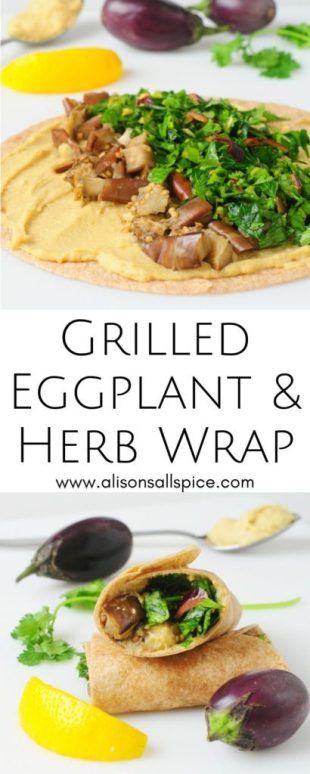 Eggplant Wrap, Recipe Hummus, Eggplant Hummus, Vegan Lettuce Wraps, Vegan Wrap, Aubergine Recipe, Parsley Recipes, Cilantro Recipes, Creamy Hummus