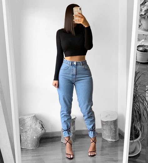 Casual Bar Outfits, Bar Outfits, Causual Outfits, Looks Chic, Waist Jeans, Fashion Mode, Looks Style, Winter Fashion Outfits, Outfits Casuales