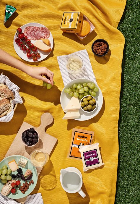 Monsieur Gustav: Giving A Friendly, Everyday Face To Cheeses | Dieline - Design, Branding & Packaging Inspiration Picnic Photography, Cheese Brands, Packing A Cooler, Food Drink Photography, Dirty Martini, Picnic Food, Australia Day, Cheese Lover, Creating Characters