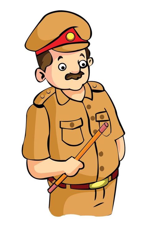 A policeman carrying a wooden stick in hand Community Helper, Wedding People, Heart Tree, Logo Banners, Cityscape Photos, Policeman, Nature Backgrounds, Social Media Icons, Heart With Arrow