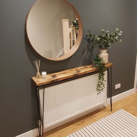 Radiator Table, Rustic Hallway Table, Rustic Entryway Table, Rustic Console Table, Rustic Hallway, Rustic Console, Narrow Table, Rustic Console Tables, Narrow Hallway Decorating