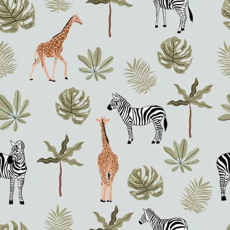 Safari Vector, Nursery Blackout Curtains, Safari Pattern, Prints Illustration, Jungle Pattern, Safari Animal Prints, Safari Print, Birthday Letters, Pattern Texture