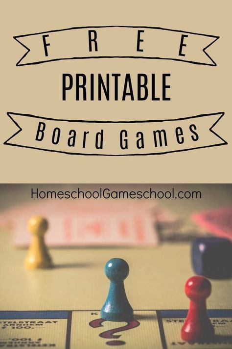 FREE Printable Board Games - Educational games, cooperative games, just for fun games, all printable and all FREE! #gameschooling #secularhomeschool #homeschooling Free Printable Board Games, Homeschool Games, Board Games Diy, Educational Board Games, Printable Board Games, Free Activities For Kids, Holiday Classroom, Cooperative Games, Fun Board Games