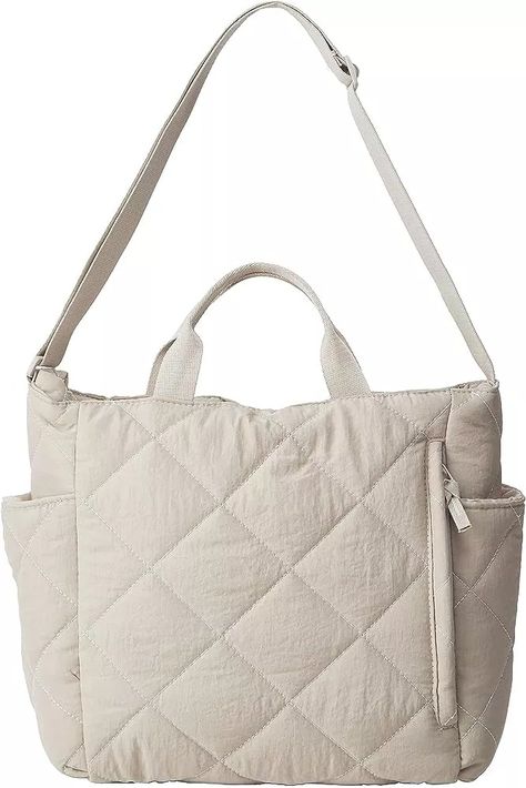 Quilted Tote Bag for Women Puff Hobo Handbag Lightweight Crossbody Bag Padding Shoulder Bag Satch... | Amazon (US) Tote Bag Straps, Nurse Bag, Quilted Tote Bags, Hobo Handbag, Quilted Handbags, Hobo Purse, Quilted Totes, Canvas Shoulder Bag, Hobo Handbags