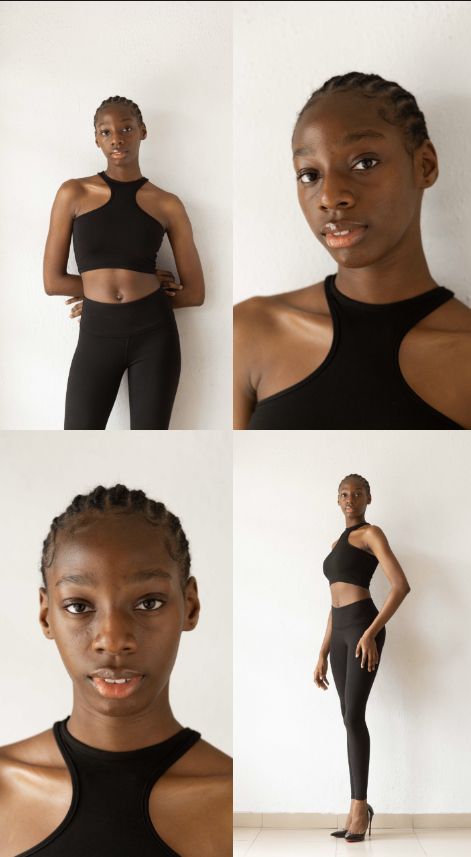 Digital Pictures Model, Poses For Photoshoot Models Standing, Model Headshots Black Women, Modeling Headshots Female, Model Headshot Poses, Casting Photos Model, Professional Model Poses, Female Model Digitals, Casting Call Outfit Model