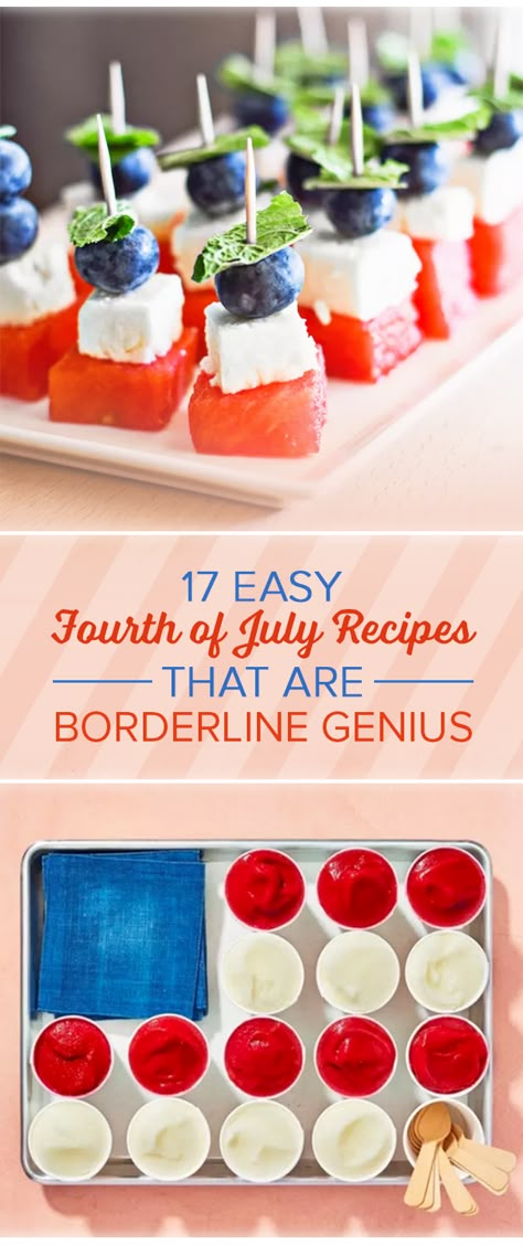 Easy July 4th Recipes, July 4th Appetizers, July 4th Recipes, Fourth Of July Recipes, 4th July Food, 4th Of July Recipes, July Desserts, Festive Recipes, Recipes For Summer