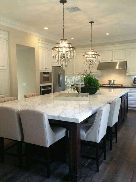 Island Tables, Custom Kitchen Remodel, Kitchen Island Dining Table, Kitchen Peninsula, Basic Kitchen, Kitchen Island With Seating, Dining Room Combo, Classic Kitchen, White Kitchen Design