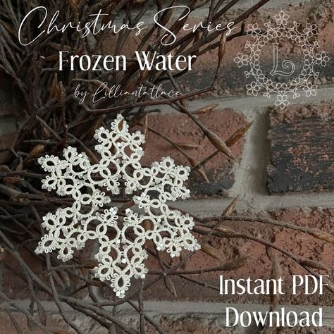 Snowflake Meaning, Tatting Patterns Free, Beads Tutorial, Needle Tatting Patterns, Frozen Water, Shuttle Tatting Patterns, Beaded Snowflakes, Winter Project, Needle Tatting