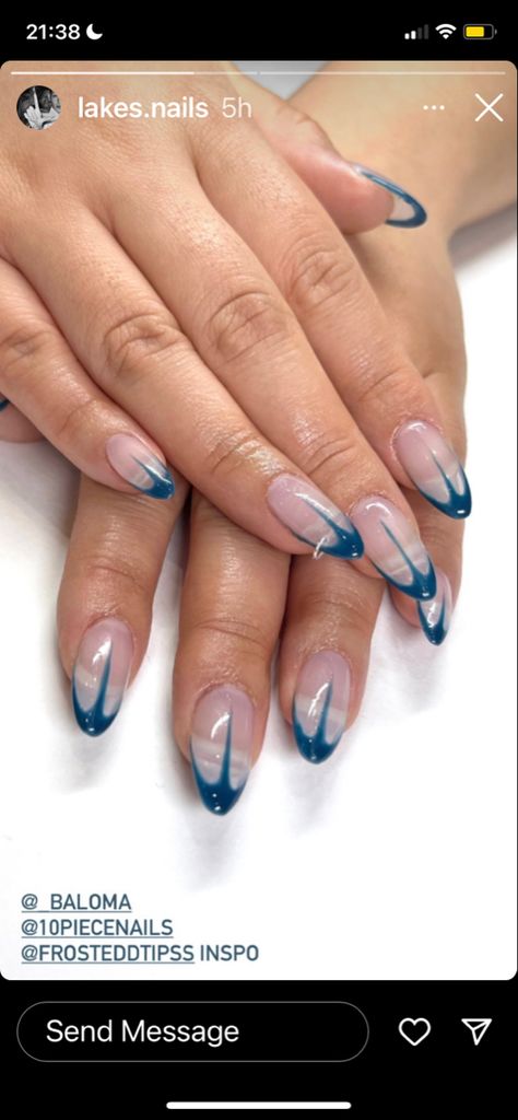 Edgy Simple Nails, Simple Funky Nails, Short Edgy Nails, Nail Stickers Designs Ideas, Acrylic Nails With Gems, Lake Nails, Snow Nails, Boho Nails, Edgy Nails