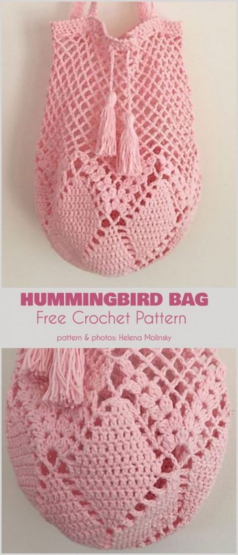 Hummingbird Crochet, Bag Free Crochet Pattern, Crochet Bolero Pattern, Crochet Bag Pattern Free, Bag Pattern Free, Crochet Market Bag, Haken Baby, Crochet Bags Purses, Crochet Tote