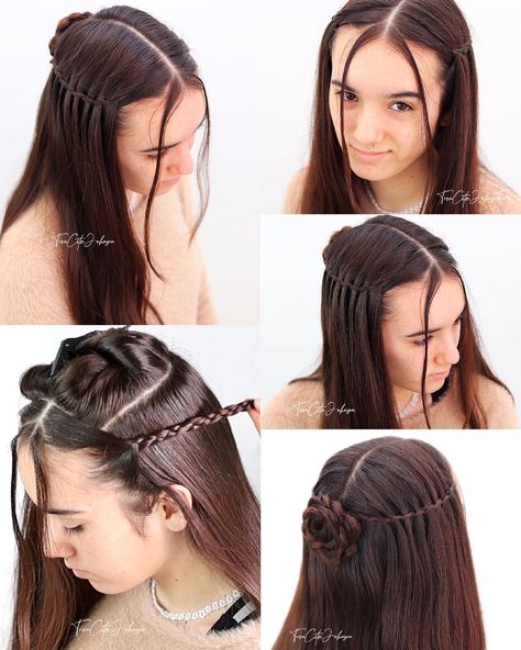 NEW TUTORIAL / Super Easy Half Up Finally a new half up hairstyle for this FAUX waterfall braid - so really no big braiding skills needed!! You can find our video now live on youtube.com/trencitajohnson . Have a great Friday . #trencitajohnson #dutchbraids #instavideo #videotutorials #hairtutorials #dutchbraid #hairvideos #hairvid #braidvideo #girlshair #girlshairstyles #hairstylevideo #waterfallbraid #waterfallbraids #sleepoverfun #ballethairstyle #halfup #halfuphalfdown #peinadosbonitos # Faux Waterfall, Half Up Hairstyle, Ballet Hairstyles, Cornrows Styles, Boxer Braids, Have A Great Friday, Waterfall Braid, Insta Videos, Ponytail Styles