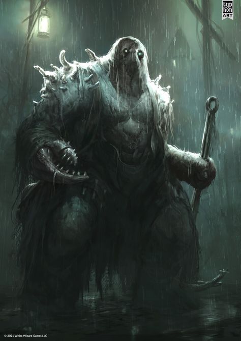 Fantasy Giant Art, White Wizard, Wizard Games, Dark Creatures, Creepy Monster, Pirate Art, Creature Artwork, Ange Demon, Giant Monsters