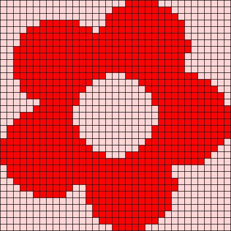 Alpha pattern #105906 | BraceletBook Daisy Tapestry Crochet Pattern, Flower Graph Pattern, Grid Crochet Patterns Flower, Crochet Grid Flower, Alpha Patterns Crochet Flower, Strawberry Grid Pattern, Heart Alpha Pattern Crochet, Coquette Alpha Pattern, Simple Grid Pattern