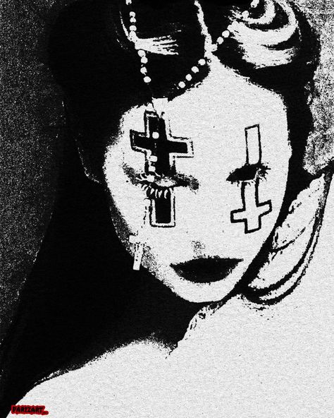 Inspired by @pyromuse Cool Stencil Designs, Artist Core, Goth Design, Black And White Graphics, Graphic Black And White, Black And White Abstract Art, Cool Stencils, Grunge Posters, Collage Art Projects