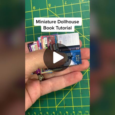 TikTok · kayteekays_minis Diy Mini Bookshelf, Mini Bookshelf, Book Tutorial, Dollhouse Books, Furniture Bookshelves, Bookshelves Diy, Miniature Books, Ios App, Dollhouse Miniatures