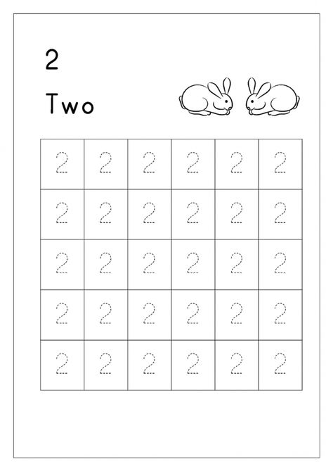 Number 2 Tracing Worksheets | Learning Printable Number 2 Tracing, Preschool Number Tracing, Number Writing Worksheets, Prewriting Worksheets, Preschool Number Worksheets, Handwriting Sheets, 20 Number, Preschool Tracing, Math Writing