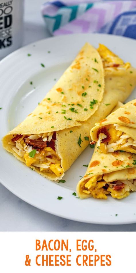 Breakfast Crepes Filling, Crepe Recipe Filling, Savory Crepes Filling, Recipe Crepes, Crepe Ideas, Dinner Crepes, Savoury Crepes, Crepes Recipe Breakfast, Cheese Crepes