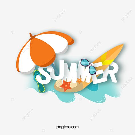 Summer Objects, Summer Font, Summer Logo, Font Png, Aqua Park, T Shirt Logo Design, Beach Illustration, Shirt Logo Design, Summer Clipart