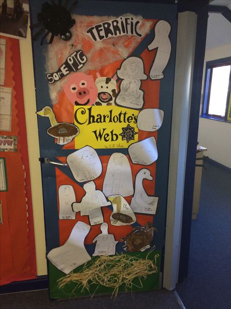 Charlotte's Web World Book Day door display World Book Day Door Display, Charlotte Web, Witch Wardrobe, Lion Witch Wardrobe, Door Display, Charlotte's Web, World Book Day, Door Displays, Book Day