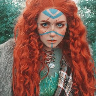 Merida Makeup, Villain Makeup, Bear Face Paint, Merida Costume, Merida Cosplay, Disney Princess Merida, Princess Merida, Disney Brave, Merida Brave