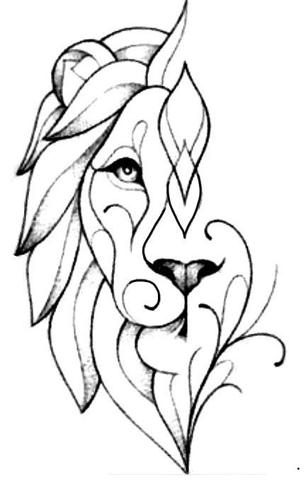 Lion Sketch Simple, Lion Drawing Simple, Daisy Flower Drawing, Tattoo Stencil Ideas, Assassin's Creed Wallpaper, Lion Sketch, Bookish Tattoos, Tattoo Line, Rabbit Drawing