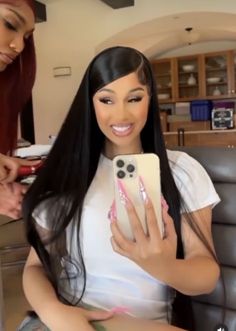 Side Part Wig With Swoop, Closer Wig Hairstyles, Swoop Lacefront Wig, Cardi B Wigs, Swoop Straight Hair, Black Buss Down Wig, Long Side Part Wig, Side Swoop Lace Wig, Straight Hair Wig Styles