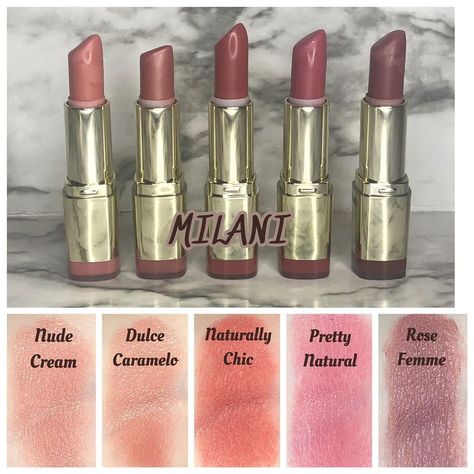 Denisse 🌸 on Instagram: “Here is my @milanicosmetics lipstick collection. The formula of these is amazing and they smell so good!! Dulce Caramelo and Rose Femme…” Rose Lipstick, Lipstick Collection, Pink Lipstick, Pretty Roses, Mauve Pink, Beauty Makeup, Fashion Inspo, Paint, Wardrobe