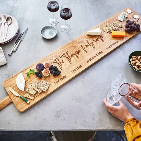 Cheese Board Gift Ideas, Food With Friends, Wooden Serving Platters, Platter Board, Sharing Platters, Laser Engraved Ideas, Charcuterie And Cheese Board, Wood Burning Crafts, Tea Light Holders