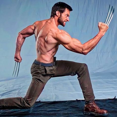 Wolverine Aesthetic, Hugh Jackman Shirtless, Body Photoshoot, Wolverine Movie, Wolverine Logan, Body Muscles, Wolverine Art, The Wolverine, Wolverine Hugh Jackman