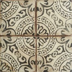 PARIS METRO Tile by Tabarka Studio  http://www.tabarkastudio.com Mediterranean Floor Tile, Concrete Overlay Countertops, Painted Terracotta Tiles, Tabarka Tile, Mediterranean Floor, Statement Tiles, Glazed Walls, Paris Metro, Style Deco