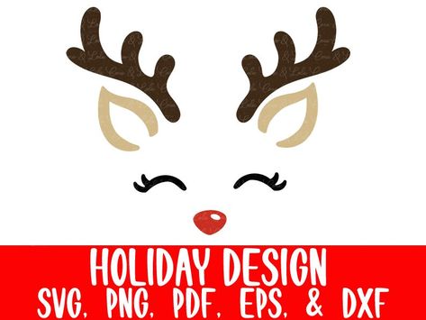 Reindeer Svg, Cute Reindeer, Santa And Reindeer, Svg Christmas, Holiday Design, Christmas Svg, Reindeer, Art Images, Cricut