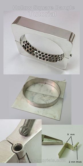 Bangle Making, Silver Jewelry Cleaner, Square Jewelry, Metal Pendants, Metal Smithing, Boho Jewellery, Discount Jewelry, Jewelry Techniques, Jewelry Metal